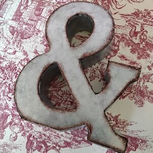 Rustic White Ampersand Wall Accent